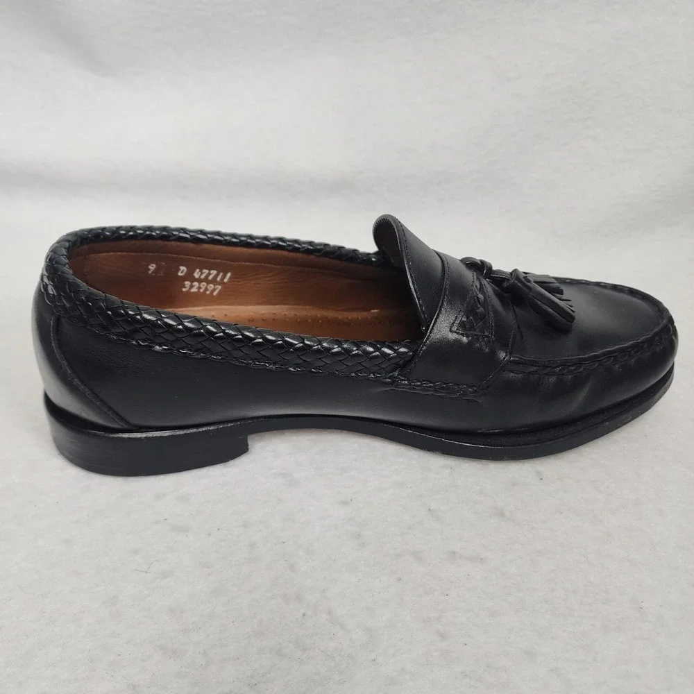 Allen Edmonds Maxfield Mens 9D Loafer Black Leather Tassel Moc Toe Casual Shoes